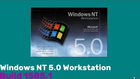 Windows NT 5.0 pre-beta build 1585