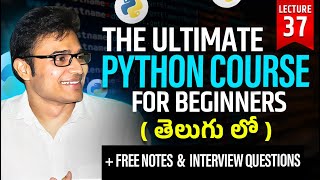 Famous enumerate() and zip() in Python in Telugu | L37 | Ultimate Python Course | Prof. Ravindrababu Ravula Wealth