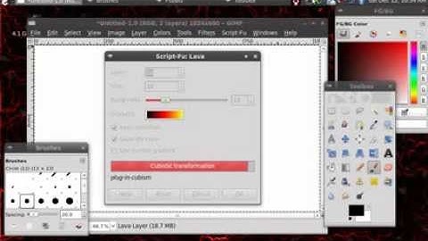 How to render lava on GIMP