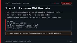 Linux Training - Reclaim disk Space on RHEL 10