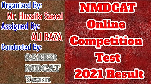 "NMDCAT Online Competition Test Result | SaeedMDCAT | Kips Lectures 2023 | RAZATV"