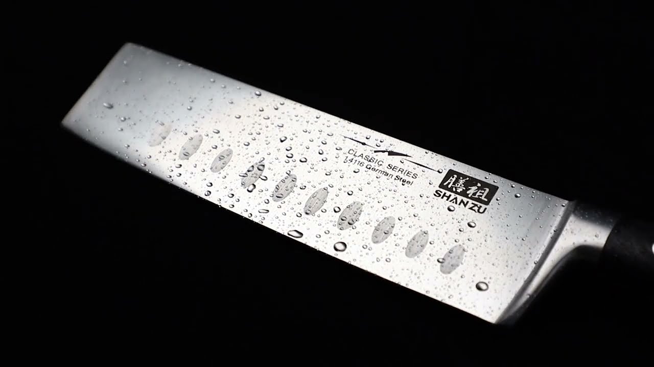 SHAN ZU: German Steel Nakiri Knife – 6.5 Inch Pro Vegetable Knives