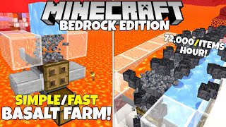 Minecraft Bedrock: FAST Basalt Farm! No Redstone! 72,000 Items/Hour! MCPE Xbox PC Ps4