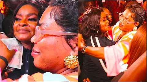Watch How Fathia Balogun Hugs & Dances With Toyosi Adesanya As Wunmi Toriola Showers Her With Money