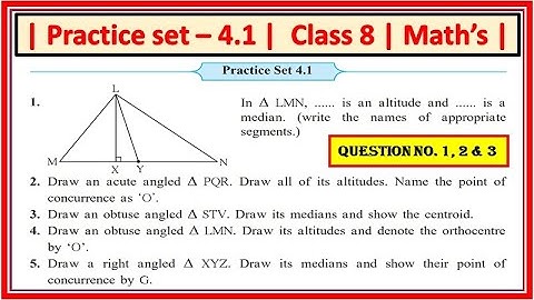 Practice set 4.1 class 8th Math