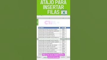 🔴🗒Atajo para INSERTAR FILAS 💻 #aprendeexcel  #excel  #exceltips  #columnas  #excel2024 #atajos