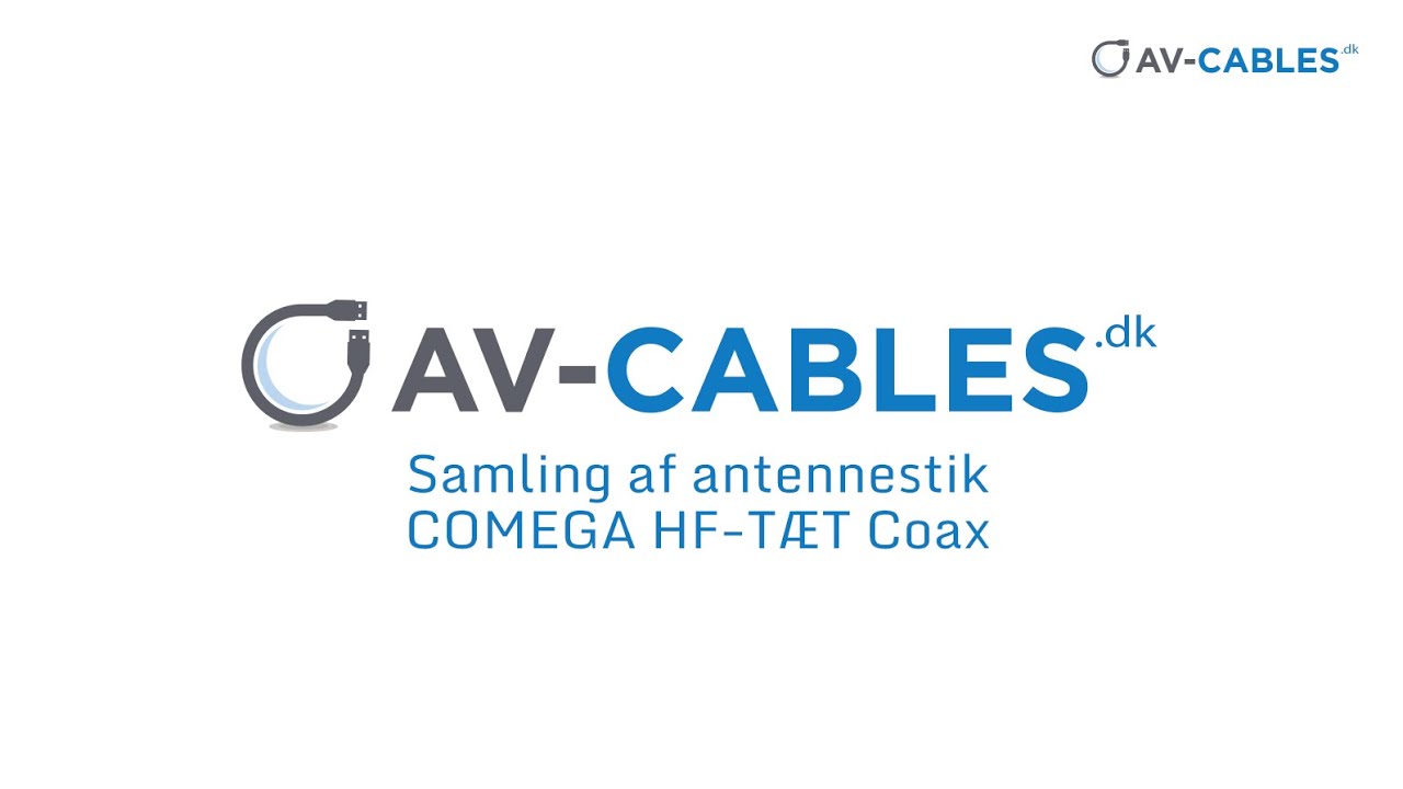 Sådan samler du et Comega HF tæt Coax antennestik.
