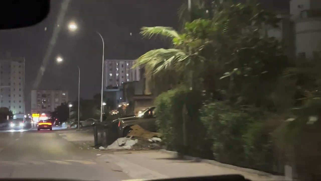 A peaceful night drive under glowing lights and quiet roads@Dawrankhan-o1n 