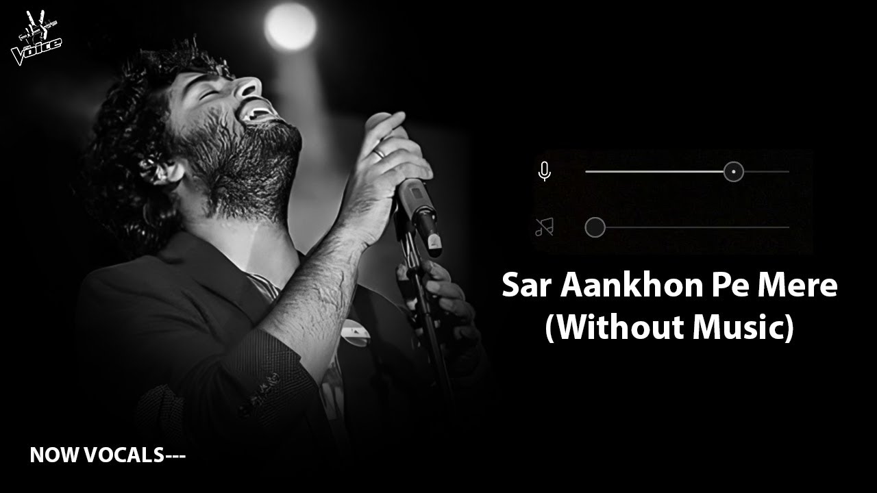 Sar Aankhon Pe Mere (Without Music Vocals Only) | Arijit Singh, Shariva Parulkar | Now Vocals