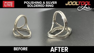 Cleaning Up a Soldered Silver Ring on the JOOLTOOL - LIVE with Anie