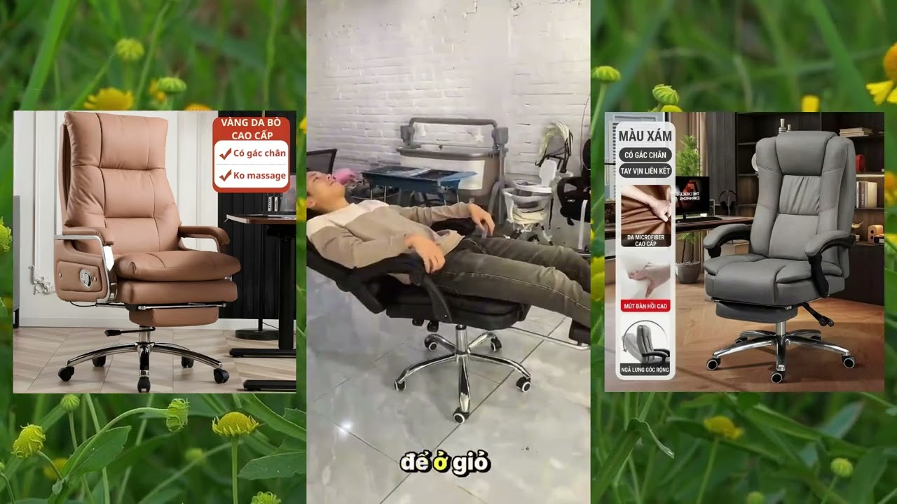 Ghế giám đốc bọc da PU cao cấp Pehouse V451 đệm ngồi êm ái có ngả lưng và gác chân thư giãn