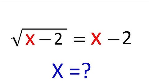 How to Solve Radical Equation | sqrt(x-2)=x-2 | Equations