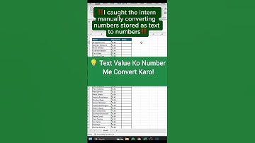 🔢 Convert Text to Number in Excel | Excel Shortcut Trick 💡 #excel #exceltips #shorts #youtubeshorts
