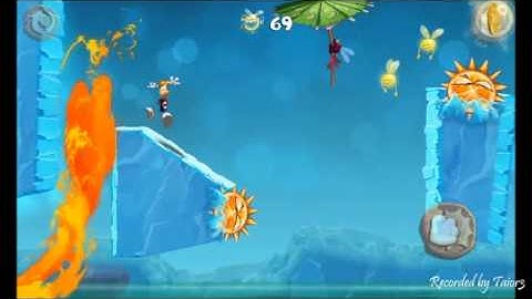 Rayman Fiesta Run Level 1 Invaded Cold Burn Walkthrough PERFECT 100%