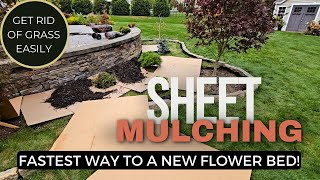 No Dig Gardening Method. DIY How To Create a New Flower Bed or Garden Bed with Sheet Mulching.