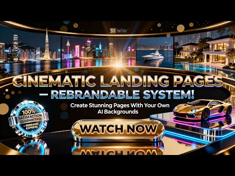 New Update Create Cinematic Landing Pages With Custom AI Backgrounds Rebrandable System Demo