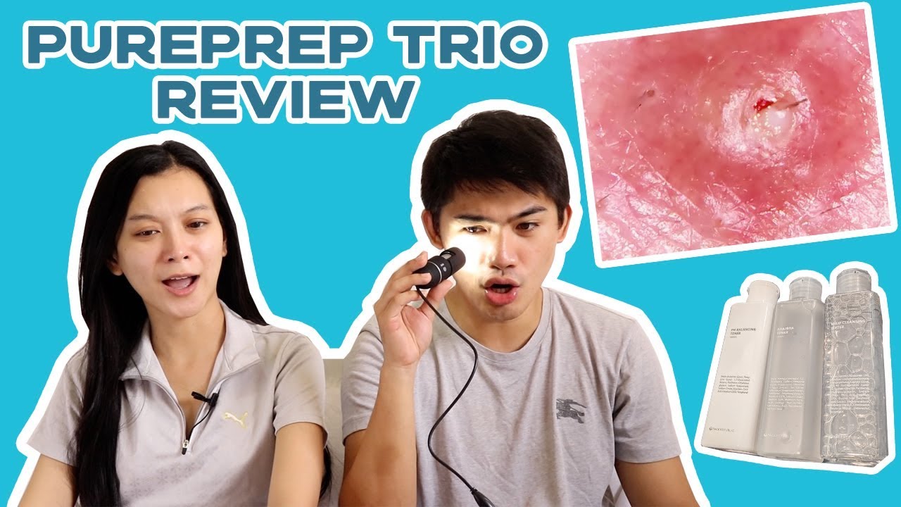 FACE REPUBLIC PUREPREP TRIO REVIEW USING MINI MICROSCOPE | WE DUET ...