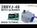 28BYJ-48 stepper motor and ULN2003 Arduino (Quick tutorial for beginners)