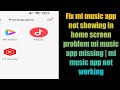 Fix mi music app not showing in home screen problem mi music app missing  mi music app not working