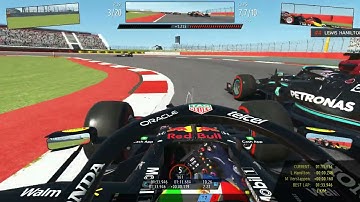rFactor2 : F1 2021 RedBull Honda . Sergio Perez . Circuit of the Americas