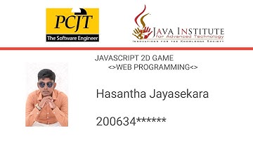 JavaScript 2D Game | Web Programming | Java Institute