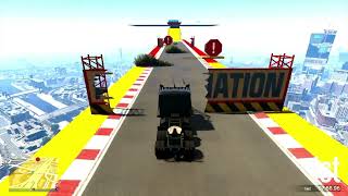 SUPER HEAVY TRUCK VS STEEP RAMP DID NOT GO WELL IN THIS GTA 5 FACE TO FACE RACE!