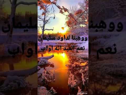 ووهبنا لداود سليمان نعم العبد إنه اواب ايات من سورة ص للقارئ اشرف حامد تلاوة رائعه جدا