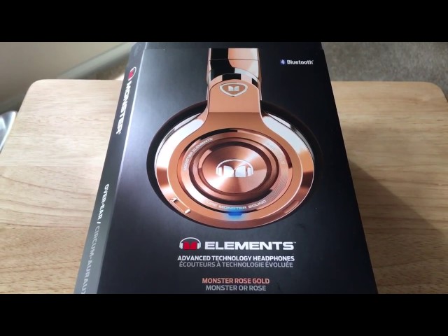 MONSTER Elements Rose Gold Bluetooth Wireless Headphones