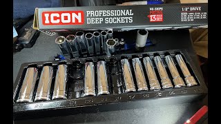 Harbor Fright ICON Open Box Deals Exposed-HARBOR FREIGHT ICON ½ Socket Set #harborfreight
