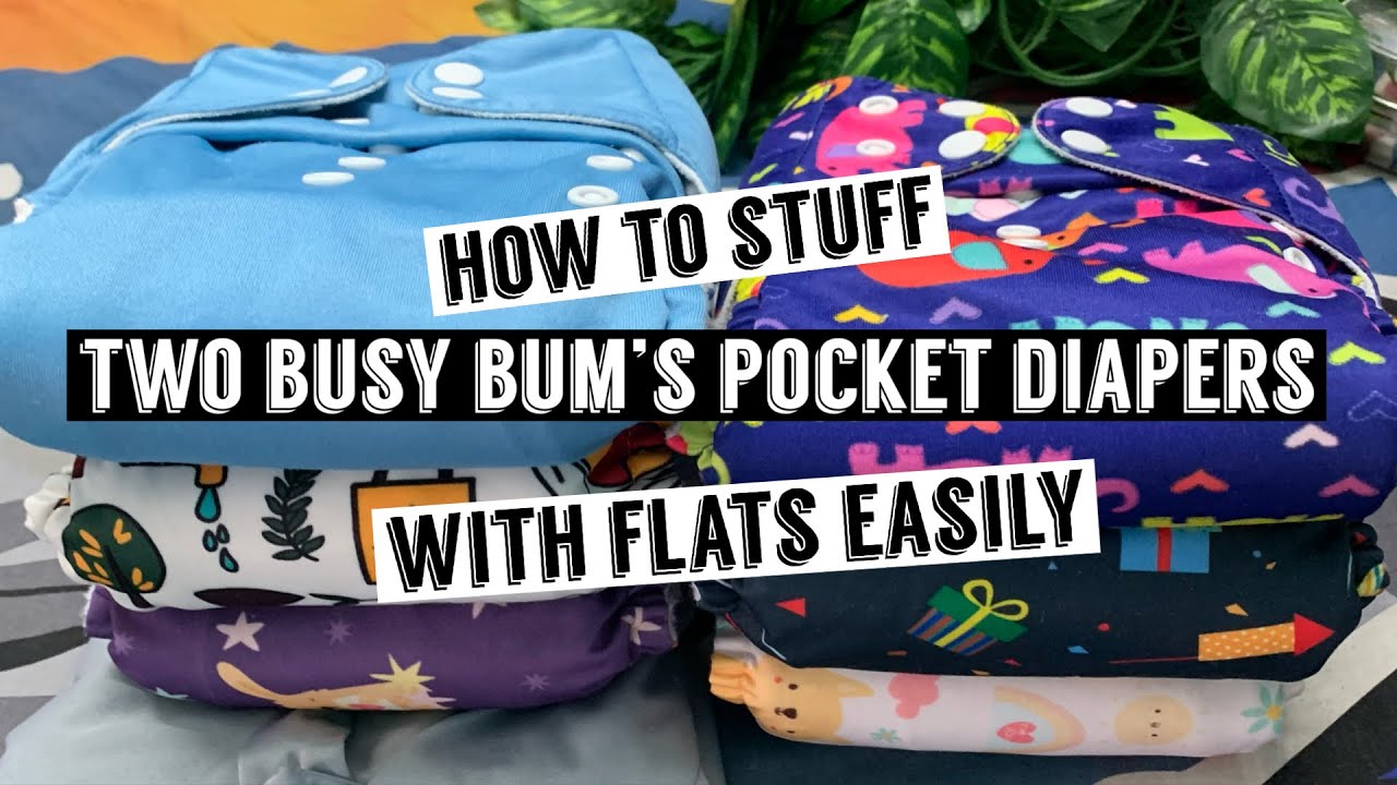 How To Stuff Pocket Diapers with Flats | Two Busy Bum’s Pockets and Flats