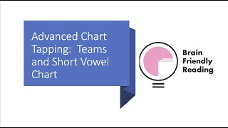 Advanced Chart Tapping:  Teams Chart and Short Vowel