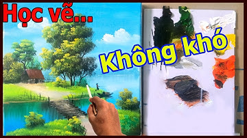 Dạy vẽ tranh phong cảnh cho người mới học, LH học vẽ tranh tường: 0969.033.288