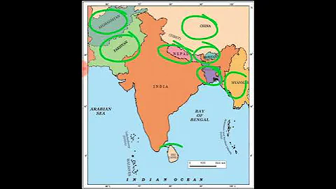 Nine neighbouring countries of India and Water bodies on Map - DayDayNews