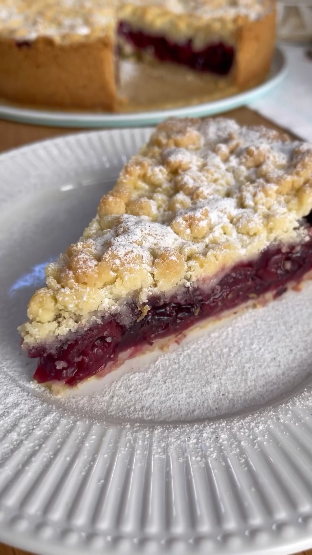 EINFACHER KIRSCHKUCHEN MIT BUTTERSTREUSEL #baking #cake #thermomix ...