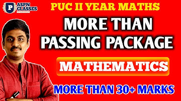 2nd PU MATHEMATICS PASSING PACKAGE 2024 || HOW TO PASS 2ND PU MATHS ANNUAL EXAM 2024