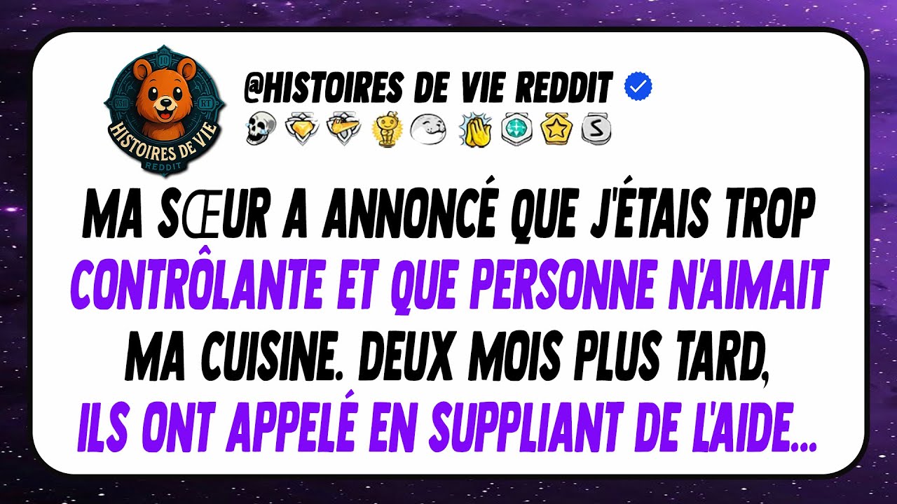 Après avoir cuisiné pour 22, ma sœur a lâché: "Au fait, nous tous..."