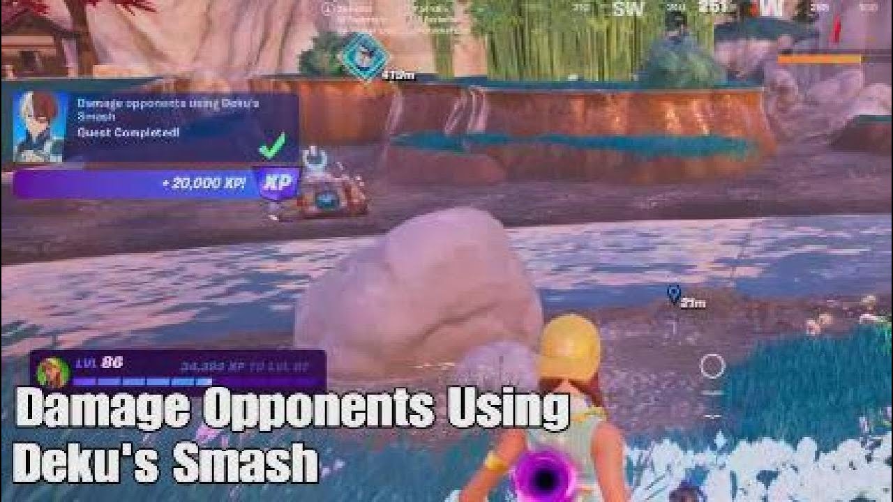 Damage Opponents Using Deku's Smash - Fortnite My Hero Academia Quest - Chapter 4 Season 4