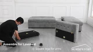 Morden Fort Sleeper Sofa Assembly Video