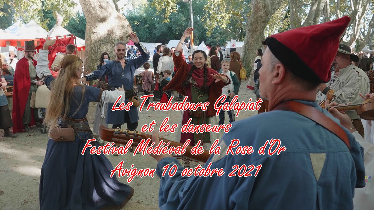 Festival médiéval de la rose d'or 2021 Les  Troubadours Galapiat Danse (part 9/11)
