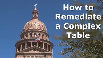 Making Adobe Acrobat Files Accessible - Remediate Complex Tables - Part 3