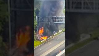 Semi #fire and crash 65 South near Brownstown Rd.