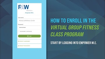How to Enroll in the Virtual Group Fitness Class Program