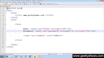 159. minlength and maxlength attribute in HTML (Hindi)