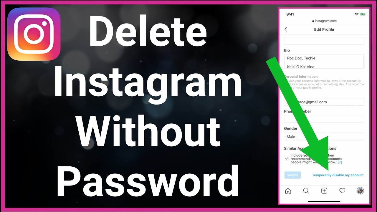 How To Delete Instagram Account Without Password - YouTube