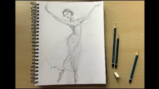Drawing tutorial HOW TO DRAW A BALLERINA, with Natalka Barvinok. Lesson #30