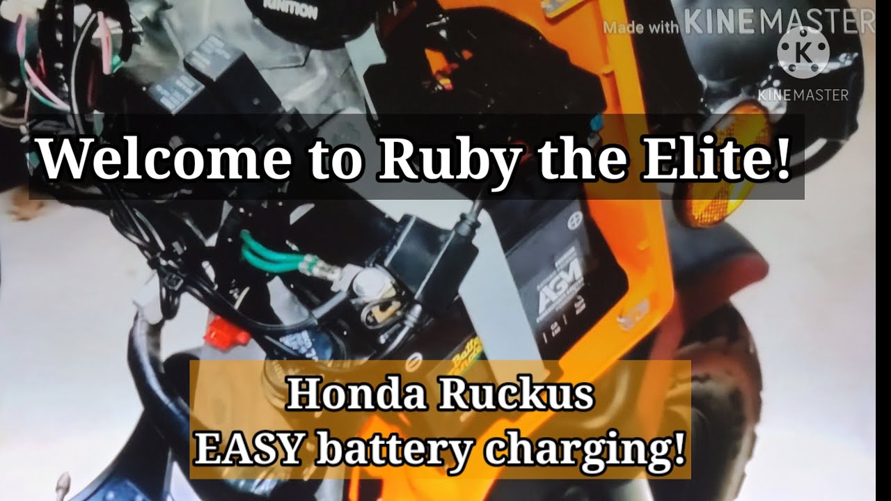 Honda Ruckus scooter *Easy battery charging* | Ruby the Elite - YouTube