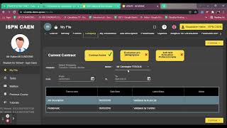 understanding Student file and its tabs : Login as Student