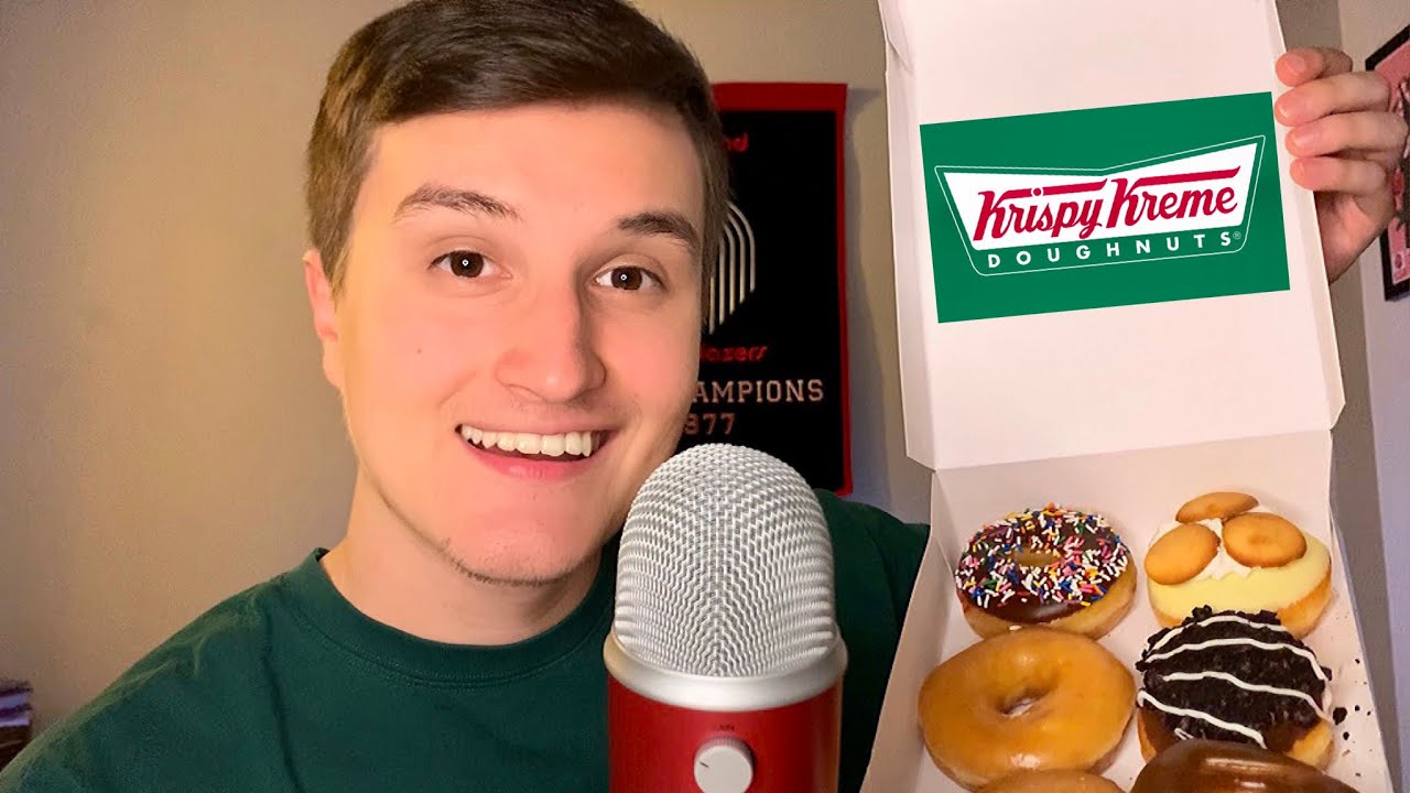 [ASMR] Krispy Kreme Donuts Mukbang w/ eating sounds 🍩