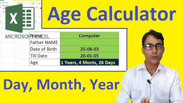 Age calculator in excel in hindi || using datedif formula and concatenate formula