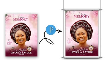 How To Design a Funeral Roll-up Banner on Pixellab and Photopea